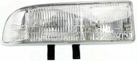 Front Grille Primed With Chrome Center Bar + Signal Lamp + Head Lights Left Driver & Right Passenger Side Direct Replacement Compatible With 1998-2004 Chevrolet S10/Blazer GM1200419
