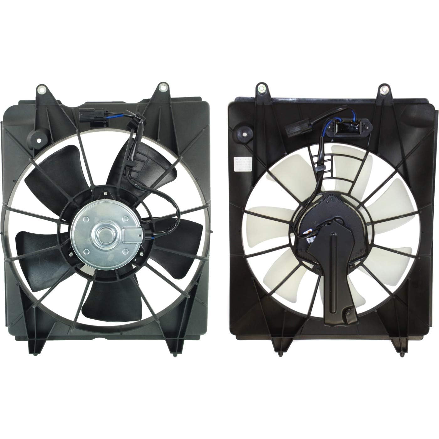 Front Radiator Shroud & A/C Condenser Single Fan Assembly Left Driver & Right Passenger Side Direct Replacement Compatible with 2010-2011 Honda CR-V HO3115155 HO3115161 HO3120107