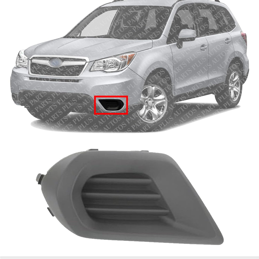 Front Fog Light Cover Textured Left Driver Side Direct Replacement Compatible With 2014-2016 Subaru Forester SU1038104 57731SG050