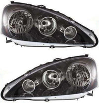 Set Of 2 Front Headlight Lens And Housing Right Passenger & Left Driver Side Direct Replacement Compatible With 2005-2006 Acura RSX AC2518108 AC2519108 33151S6MA51 33101S6MA51