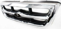 Front Grille Chrome Shell & Insert + Headlights Assembly + Corner Lamps Left Driver & Right Passenger Side Direct Replacement Compatible With 1998-2000 Ford Ranger FO1200340 FO2520144