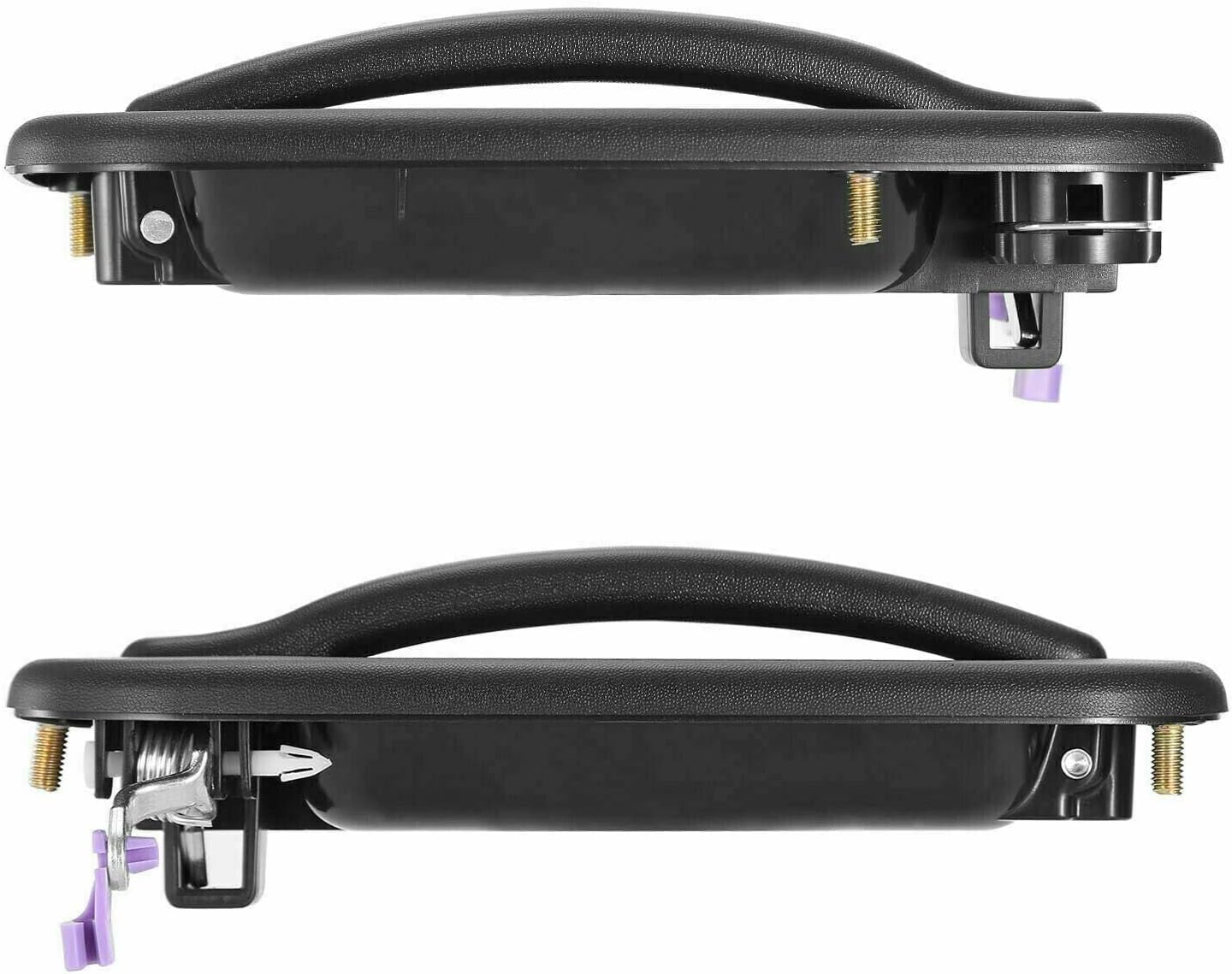 Front & Rear Exterior Door Handle Textured Left Driver Side Direct Replacement Compatible with 1999-2006 Chevrolet Silverado/GMC Sierra GM1310129 GM1520115 15034985 15758172