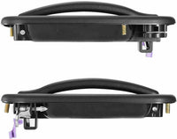 Front & Rear Exterior Door Handle Textured Left Driver Side Direct Replacement Compatible with 1999-2006 Chevrolet Silverado/GMC Sierra GM1310129 GM1520115 15034985 15758172