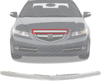 Front Hood Molding Assembly Chrome Plastic Direct Replacement Compatible With 2004-2008 Acura TL AC1235101 75120SEPA00