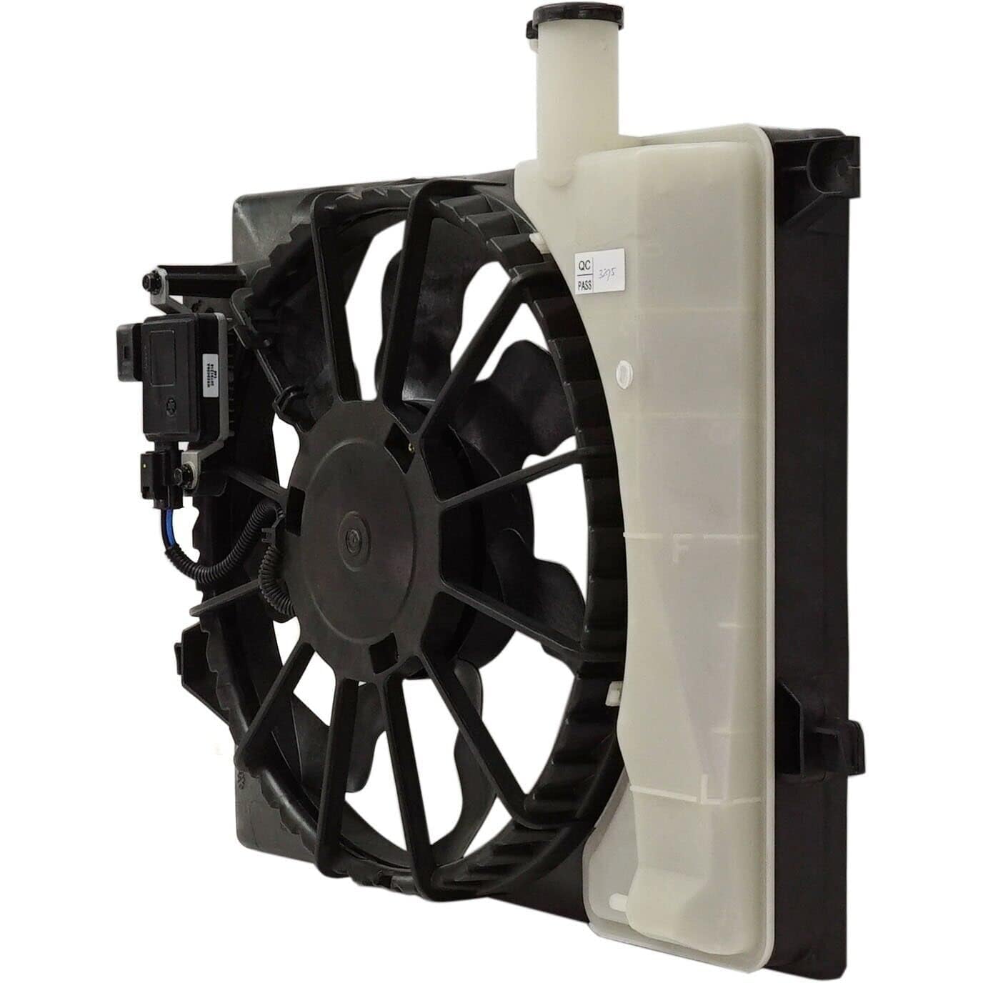 AUTOS PARTS PLUS Front Radiator Cooling Single Fan Assembly Plastic Direct Replacement Compatible with 2017-2018 Kia Forte KI3115151 25380B0000