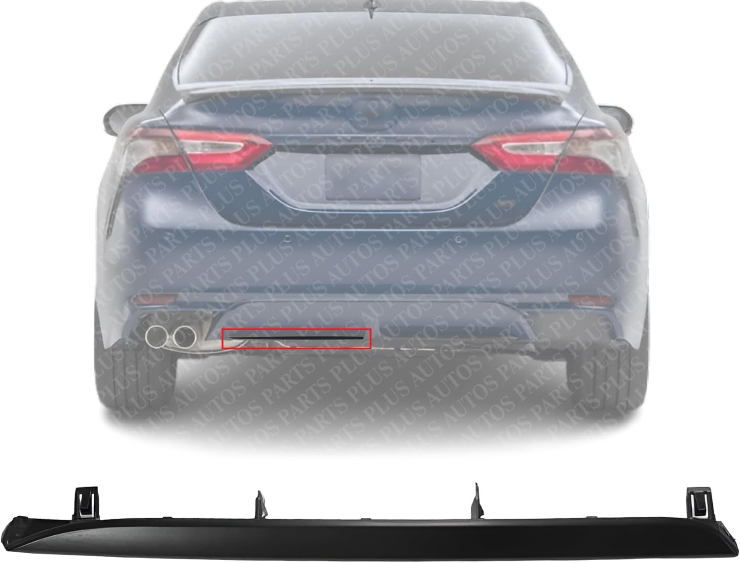 Rear Bumper Lower Molding Left Driver Side Direct Replacement Compatible With 2018-2024 Toyota Camry TO1146106 5272406010