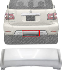 Rear Bumper Center Lower Filler Direct Replacement Compatible With 2017-2018 Nissan Armada NI1180120 850185ZW0B