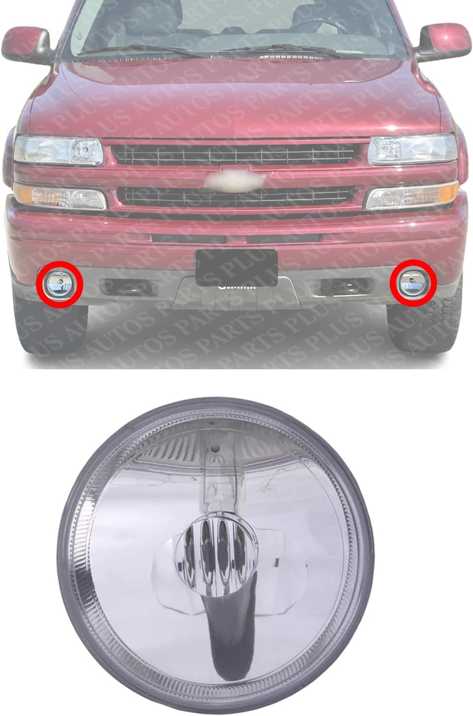 Front Fog Light Assembly Right=Left Side Direct Replacement Compatible With 2001-2006 Chevrolet Tahoe GM2592143 15770014