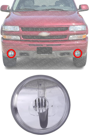 Front Fog Light Assembly Right=Left Side Direct Replacement Compatible With 2001-2006 Chevrolet Tahoe GM2592143 15770014