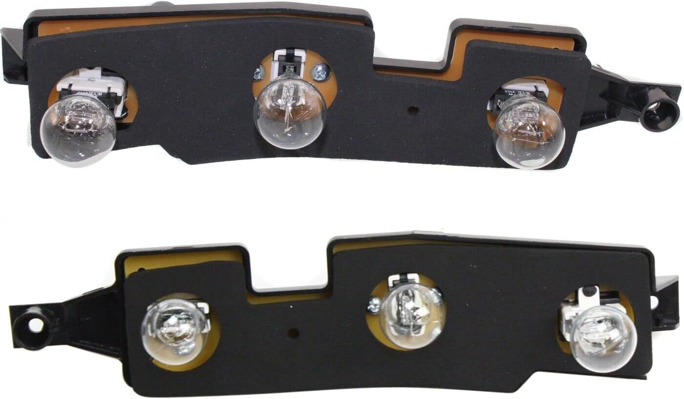 Set Of 2 Tail Light Connector Plate Left Driver & Right Passenger Side Direct Replacement Compatible With 1988-2001 Chevrolet & GMC C/K Series GM2807101 GM2806101