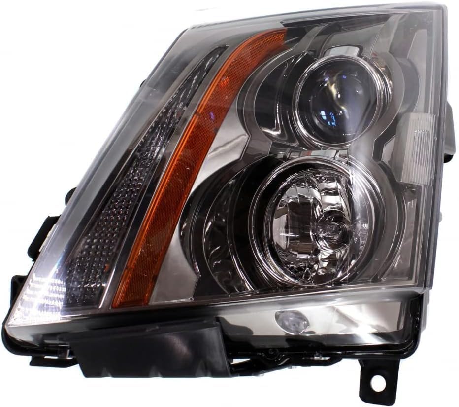 Set Of 2 Front Head Light Assembly Halogen Left Driver & Right Passenger Side Direct Replacement Compatible With 2008-2015 Cadillac CTS GM2502309 GM2503309 22783445 22783446