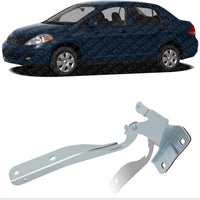 Front Hood Hinges Steel Left Driver Side Direct Replacement Compatible With 2007-2012 Nissan Versa NI1236128 65401ED00A