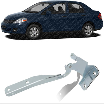 Front Hood Hinges Steel Left Driver Side Direct Replacement Compatible With 2007-2012 Nissan Versa NI1236128 65401ED00A