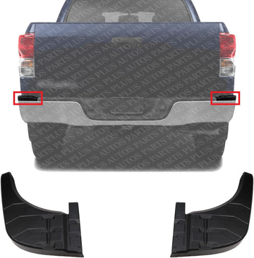 Set Of 2 Rear Bumper Step Pad Plastic Left Driver & Right Passenger Side Direct Replacement Compatible With 2007-2013 Toyota Tundra TO1197100 TO1196100 521630C040 521640C040