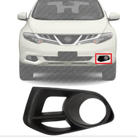 Front Fog Light Trim Molding Textured Left Driver Side Direct Replacement Compatible With 2011-2014 Nissan Murano NI1038116 620751GR0A