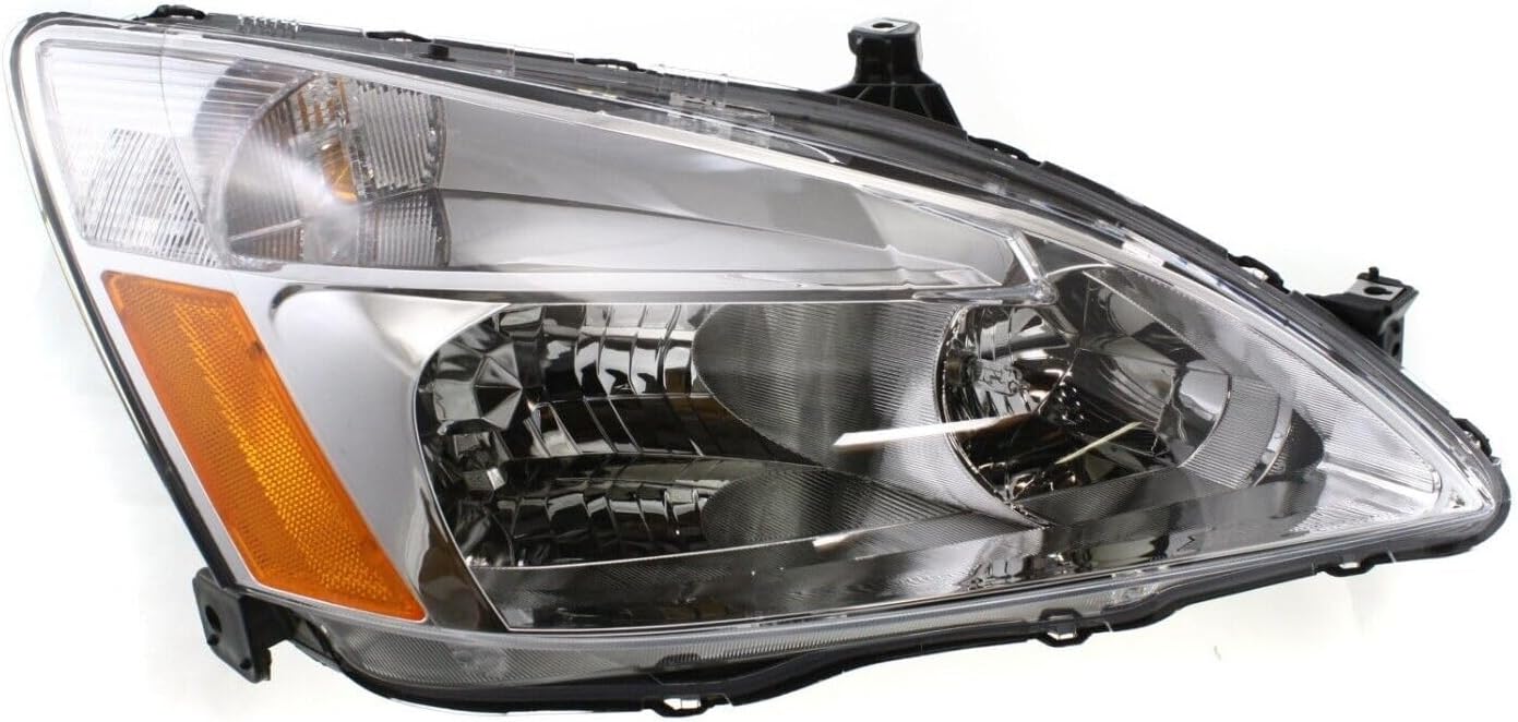 Set Of 2 Front Head Lights Lens & Housing Left Driver And Right Passenger Side Direct Replacement Compatible With 2003-2007 Honda Accord HO2502120 HO2503120 33151SDAA01 33101SDAA01