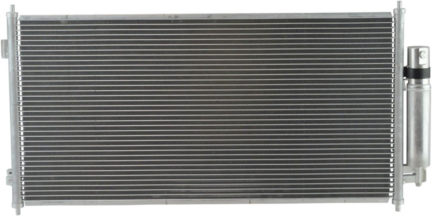 AUTOS PARTS PLUS Front AC Condenser Aluminum Direct Replacement Compatible With 2007-2012 Nissan Sentra NI3030162 92100ZE80A