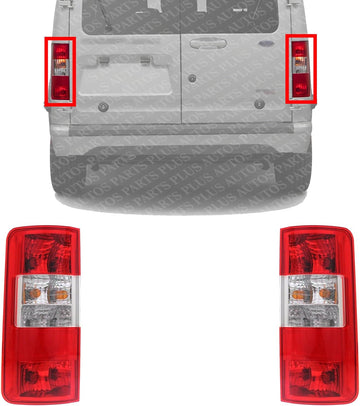 Set Of 2 Tail Light Assembly Left Driver & Right Passenger Side Direct Replacement Compatible With 2010-2013 Ford Transit Connect FO2800225 FO2801225 9T1Z13405A 9T1Z13404A