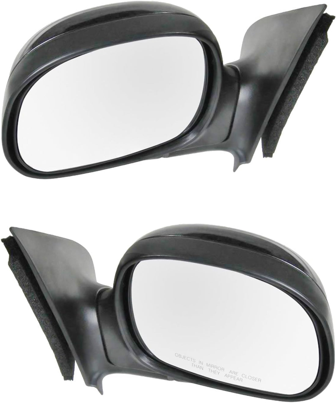Set of 2 Front Mirrors Manual Folding Non-Heated Primed Right Passenger & Left Driver Side Direct Replacement Compatible With 1997-2002 Ford F-150/1997-1999 F-250 FO1320178