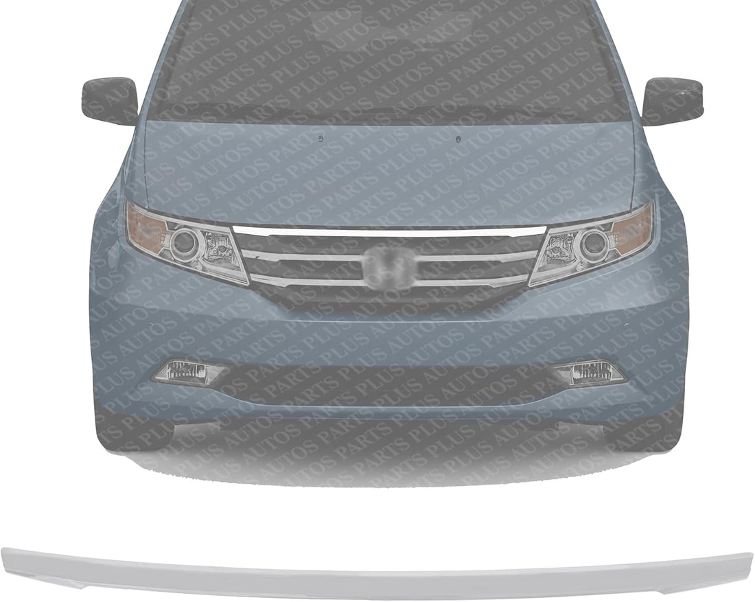 Front Grille Upper Molding Chrome Plastic Direct Replacement Compatible with 2011-2013 Honda Odyssey HO1217105 75105TK8A01