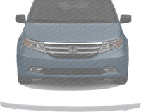 Front Grille Upper Molding Chrome Plastic Direct Replacement Compatible with 2011-2013 Honda Odyssey HO1217105 75105TK8A01