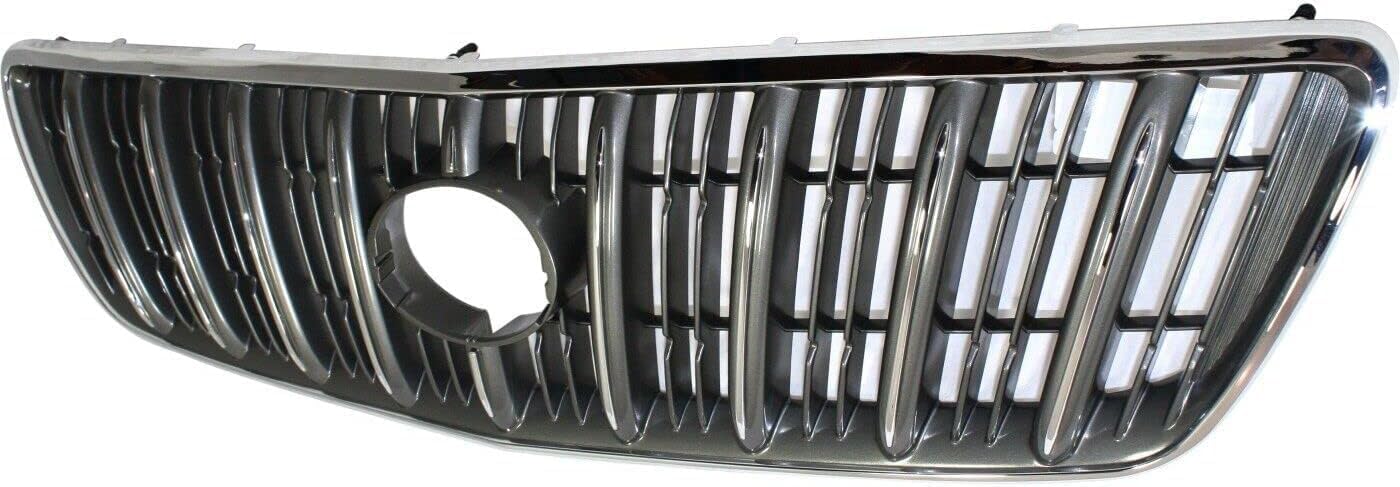 Front Grille Gray Shell and Insert Direct Replacement Compatible With 2000-2003 Lexus RX300 LX1200109 5311148020