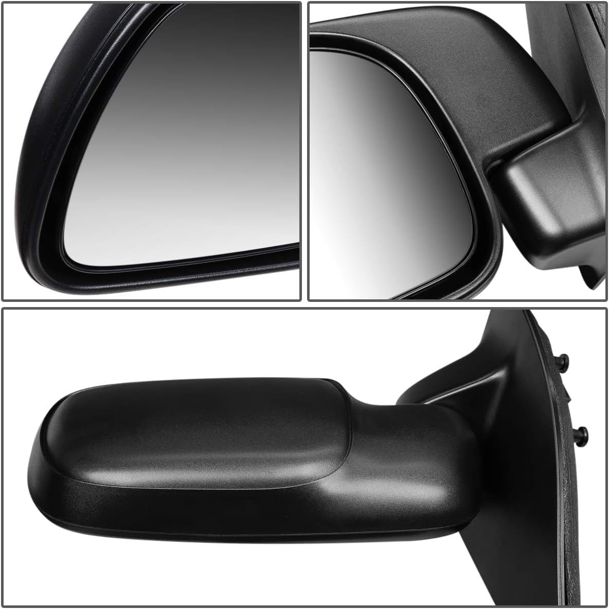 Front Mirror Non-Towing Manual Adjust Left Driver Side Direct Replacement Compatible With 1999-2010 Ford F-Series Super Duty FO1320209 F81Z17683AAB