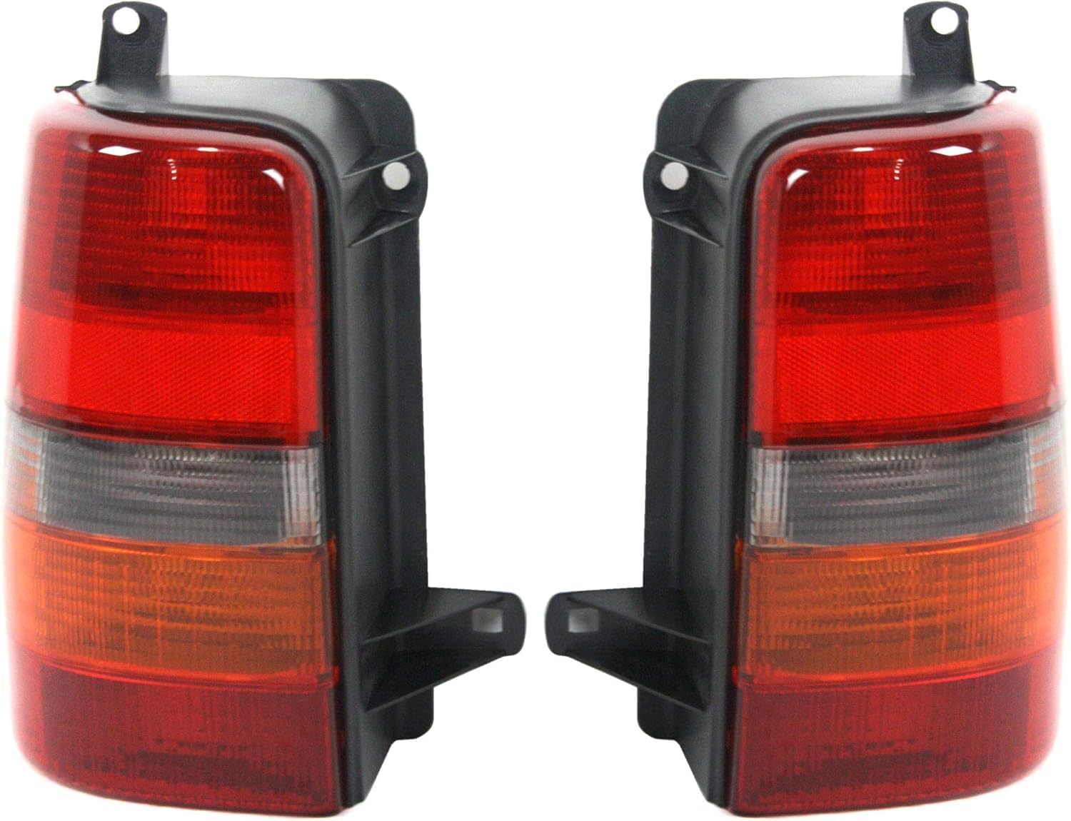 Set Of 2 Tail Lamp Lens And Housing Left Driver & Right Passenger Side Direct Replacement Compatible With 1993-1998 Jeep Grand Cherokee CH2801121 CH2800121 55155738AA 55155739AA