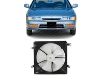 Front Radiator Fan Assembly Left Driver Side Direct Replacement Compatible with 1995-1997 Honda Accord / 1997-1999 Acura CL HO3115145 19015P0GA01-PFM