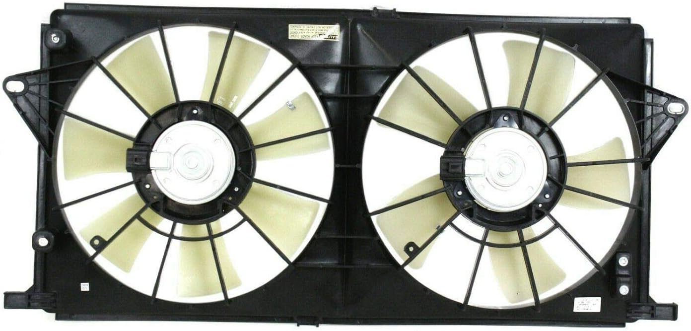 Front Dual Fan Shroud Assembly Direct Replacement Compatible with 2006-2011 Buick Lucerne GM3115189 21999691