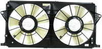 Front Dual Fan Shroud Assembly Direct Replacement Compatible with 2006-2011 Buick Lucerne GM3115189 21999691