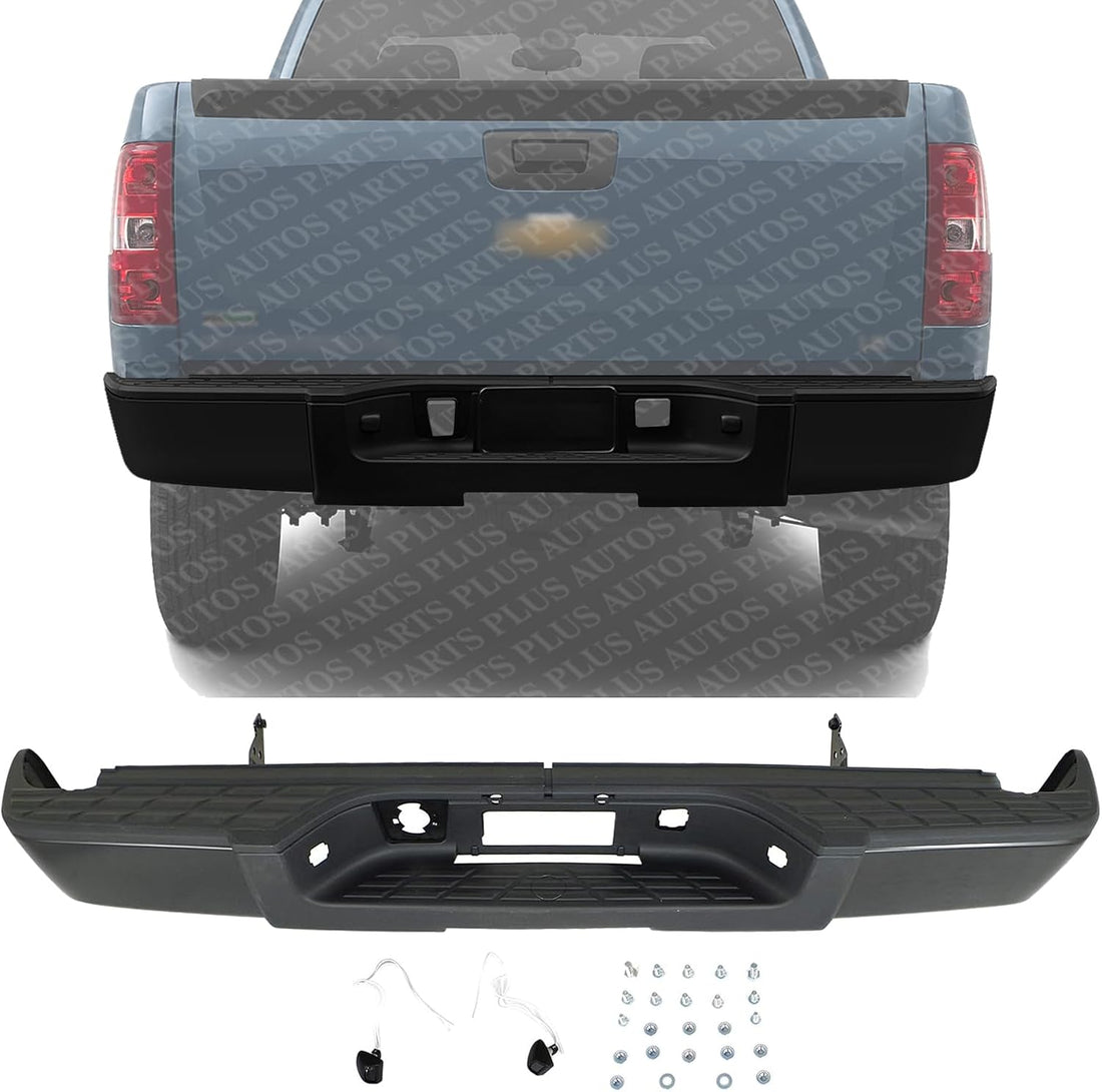 Step Bumper Face Bar Assembly Prime Steel Direct Replacement Compatible With 2007-2013 Chevrolet Silverado/GMC Sierra GM1103159