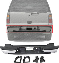 Rear Bumper Step Pad Chrome With Mounting Bracket Direct Replacement Compatible With 2000-2006 Chevrolet Suburban/GMC Yukon GM1103103