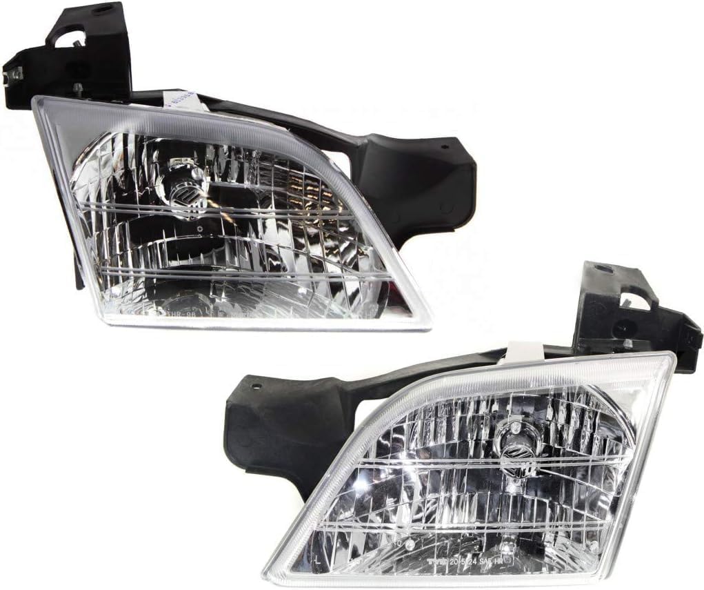 Set Of 2 Front Head Light Assembly Left Driver & Right Passenger Side Direct Replacement Compatible With 1997-2005 Chevrolet Venture GM2503175 GM2502175 10368389 10368388