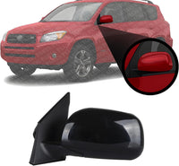 Front Power Mirror Manual Folding Non-Heated Primed Left Driver Side Direct Replacement Compatible With 2006-2008 Toyota RAV4 TO1320234 8794042810