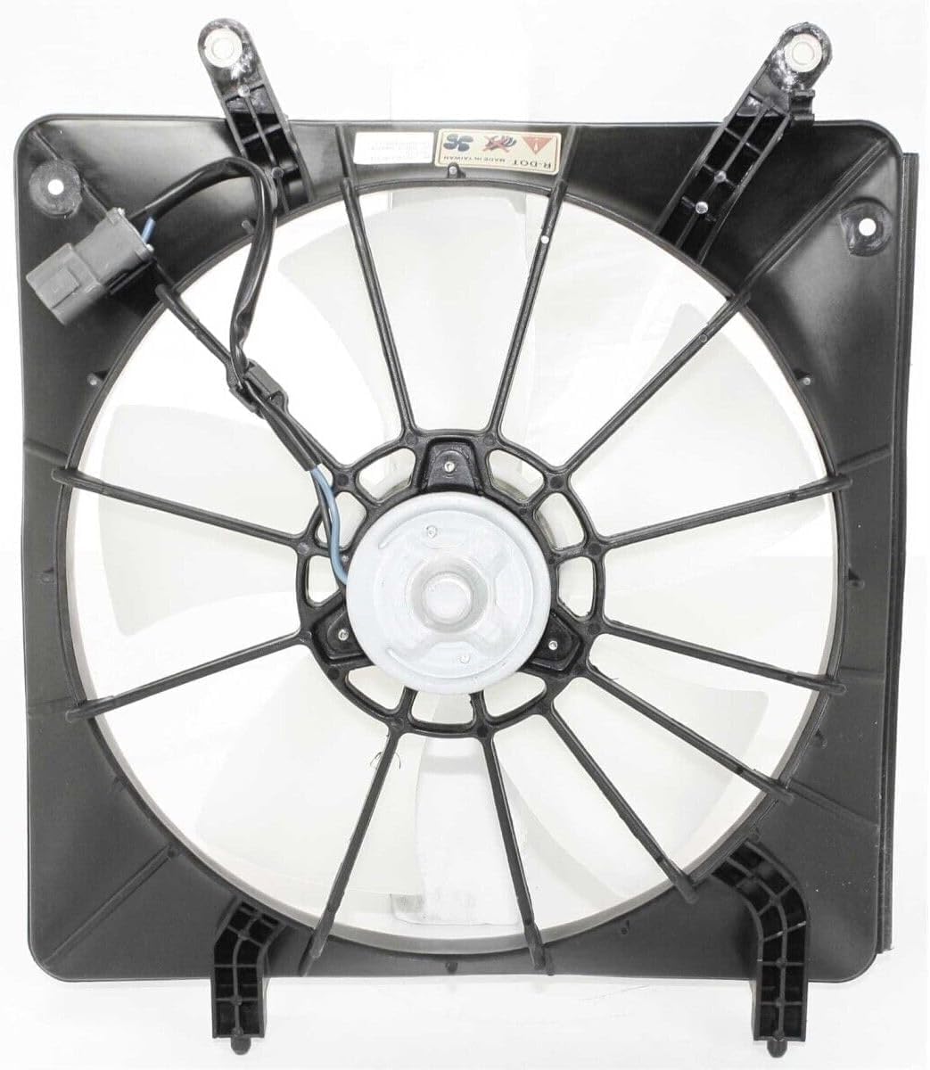 Front Radiator & A/C Condenser Single Fan Assembly Direct Replacement Compatible With 1998-2002 Honda Accord HO3115103 HO3113106 19015PAAA01-PFM 19020PAAA01 38605PAAA01