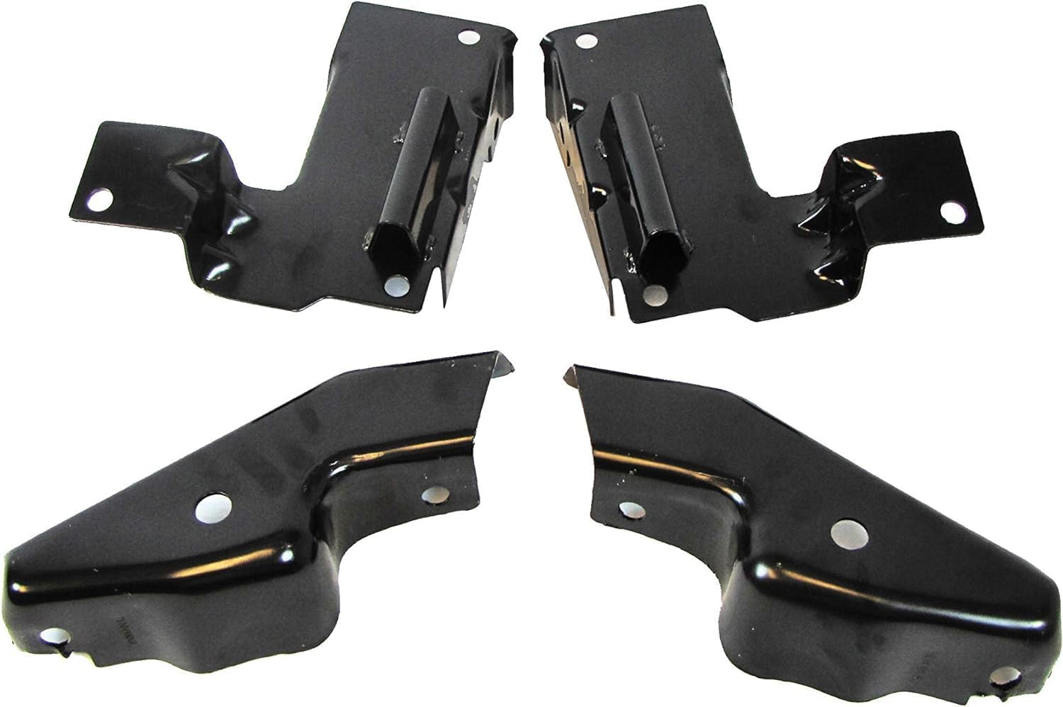 Front Bumper Primed + Upper Cover + Lower Valance + Filler + Set Of 4 Bracket Left Driver & Right Passenger Side Direct Replacement Compatible With 2003-2006 Chevrolet Silverado 1500