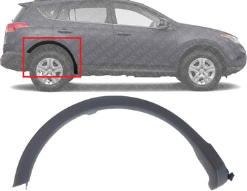 Rear Wheel Opening Molding Textured Right Passenger Side Direct Replacement Compatible with 2013-2015 Toyota RAV4 TO1791105 756050R030