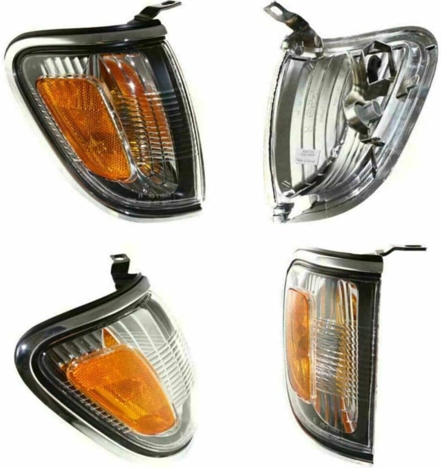 Front Bumper + Upper Cover + Valance + Reinforcement + Bracket + Retainer + Filler + Corner & Signal Lamp Left & Right Side Direct Replacement Compatible With For 01-04 Toyota Tacoma