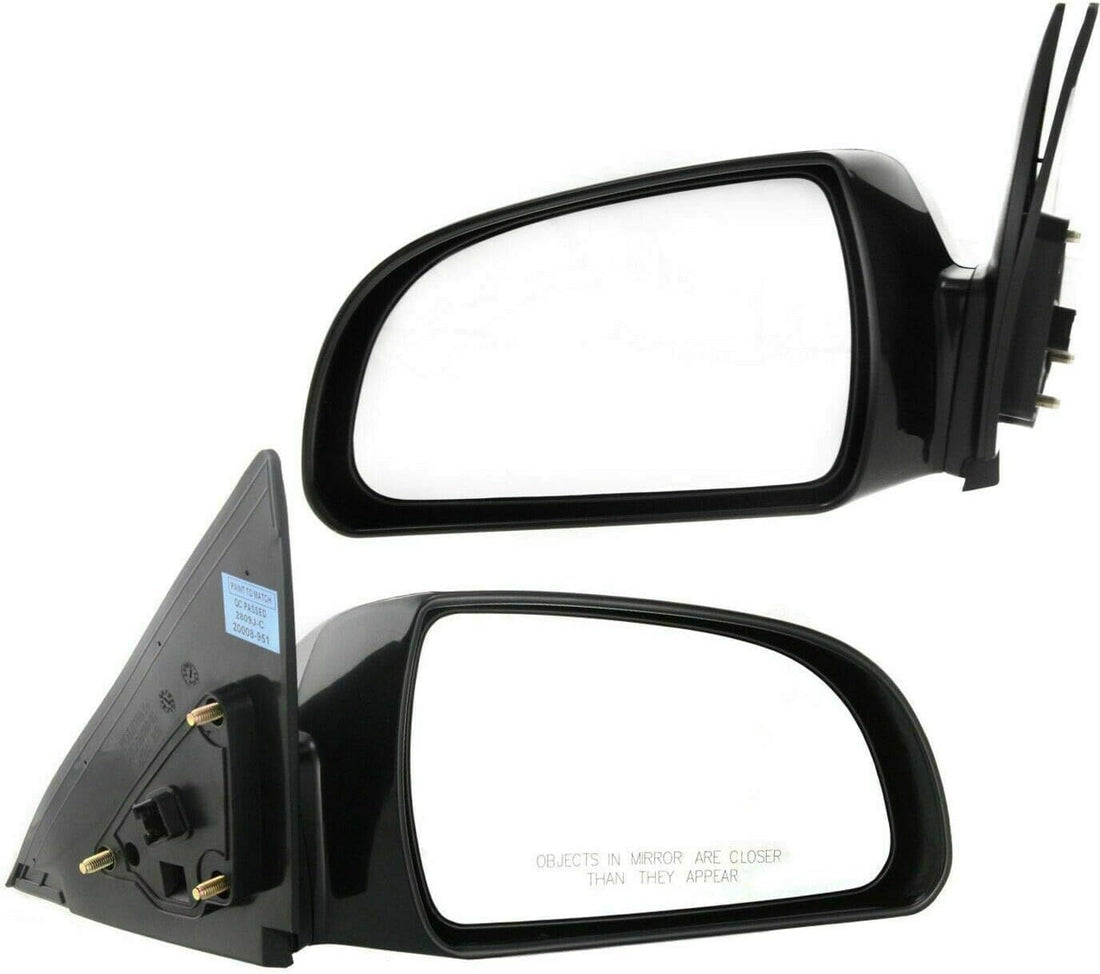 Set Of 2 Front Power Mirror Non-Folding Heated Primed Left Driver & Right Passenger Side Direct Replacement Compatible With 2006-2010 Hyundai Sonata HY1320149 HY1321149 876100A000