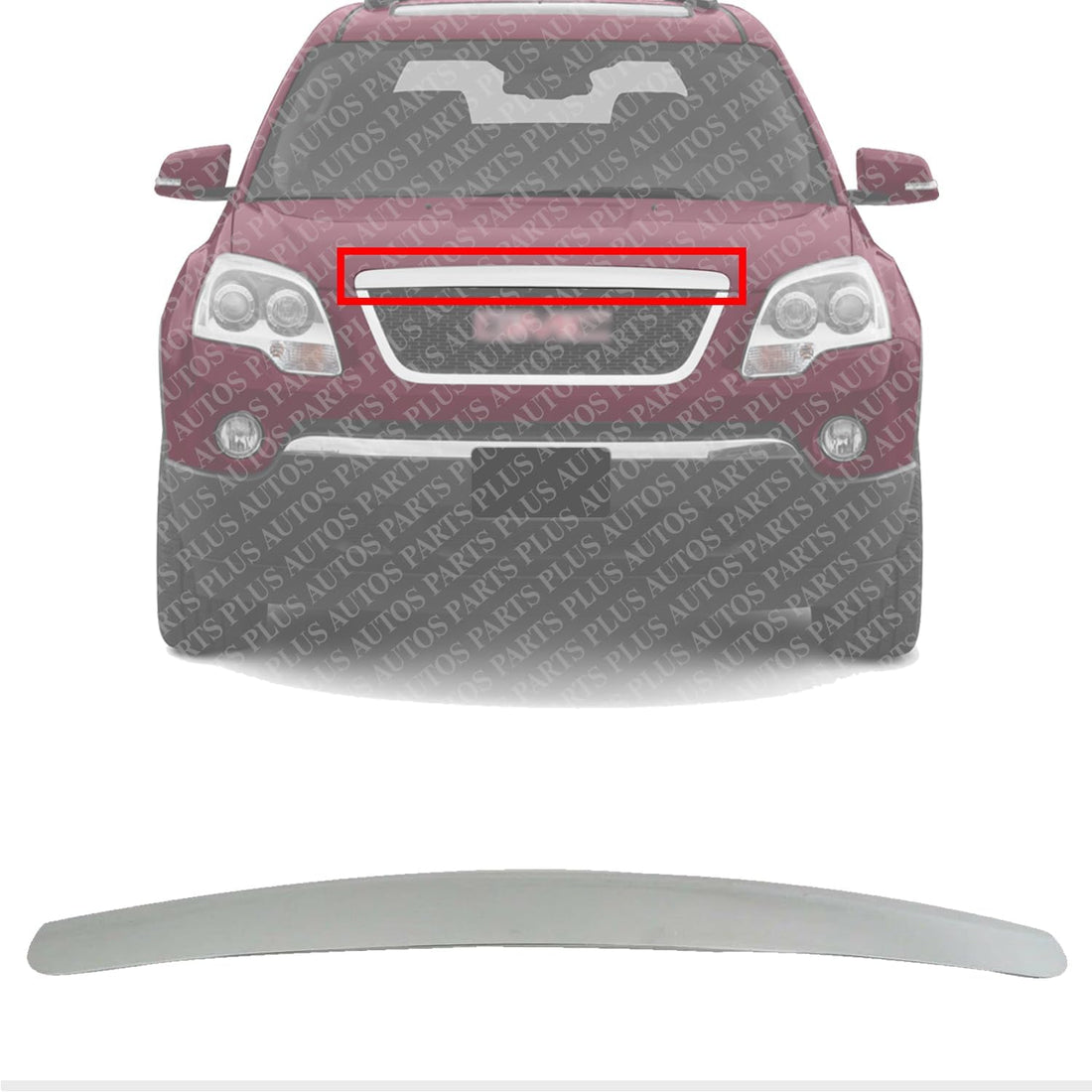 Front Hood Molding Chrome Direct Replacement Compatible with 2007-2012 GMC Acadia GM1235115 25807062