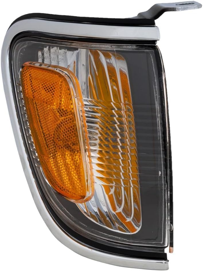 Front Corner Lights Assembly With Chrome Trim Right Passenger Side Direct Replacement Compatible With 2001-2004 Toyota Tacoma TO2521161 8161004080