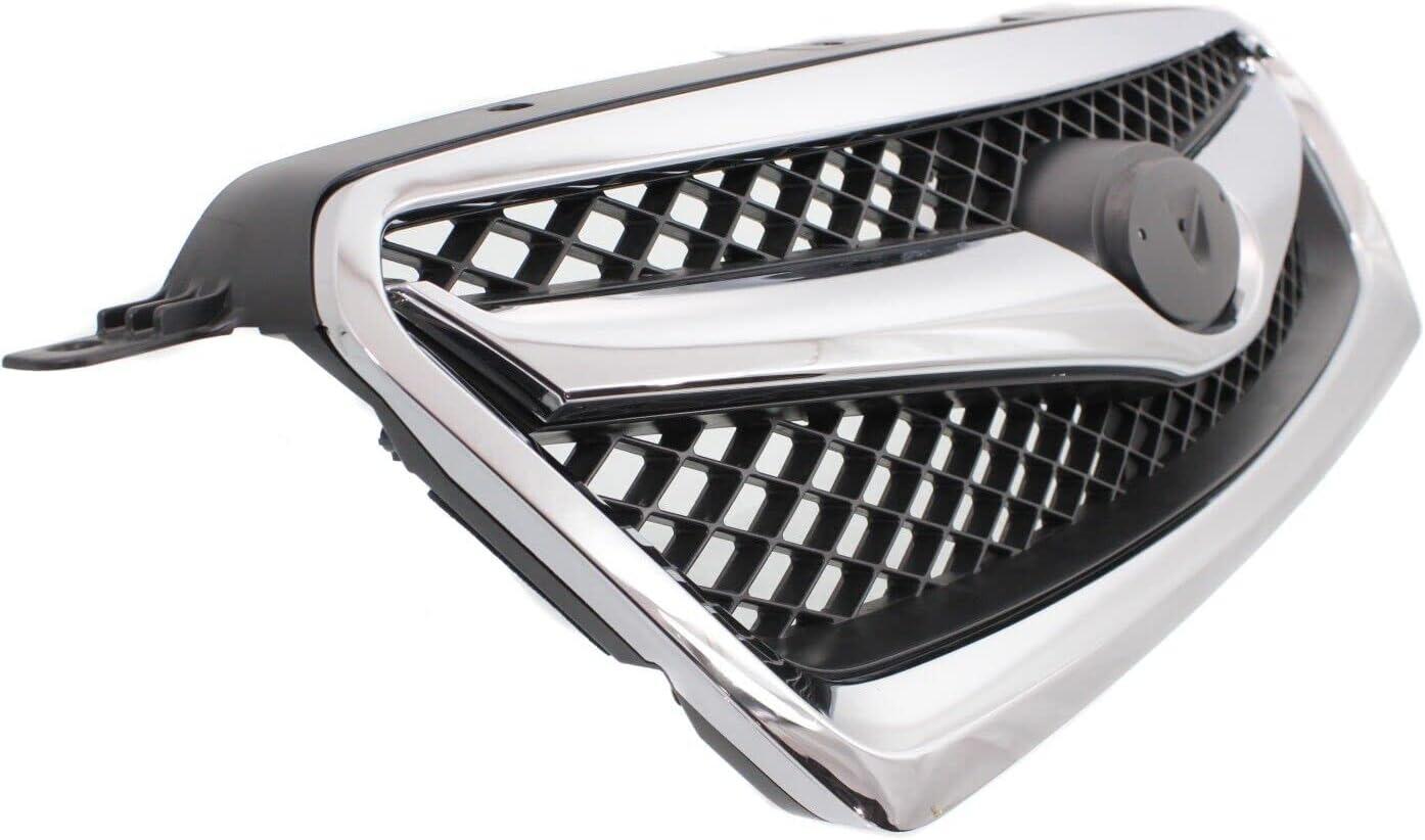 Front Grille Chrome Shell With Black Insert Plastic Direct Replacement Compatible With 2010-2012 Subaru Legacy SU1200142 91121AJ03B