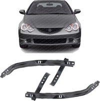 Set Of 2 Front Bumper Bracket Reinforcement Steel Right Passenger & Left Driver Side Direct Replacement Compatible With 2002-2004 Acura RSX AC1027102 AC1026102 71140S6M000