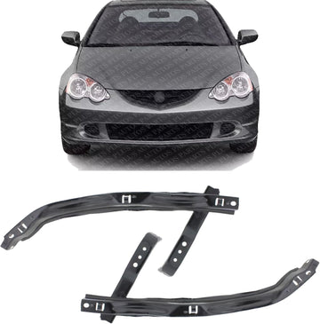 Set Of 2 Front Bumper Bracket Reinforcement Steel Right Passenger & Left Driver Side Direct Replacement Compatible With 2002-2004 Acura RSX AC1027102 AC1026102 71140S6M000