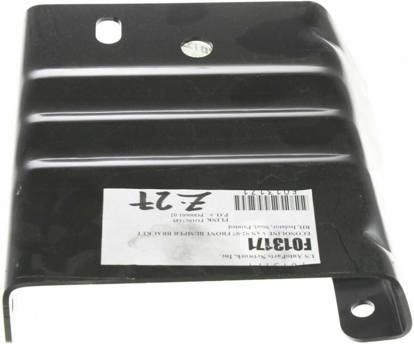 Front Bumper Lower Bracket Right Passenger Side Direct Replacement Compatible With 1992-2007 Ford E-Series Van FO1067145 F2UZ17B883A