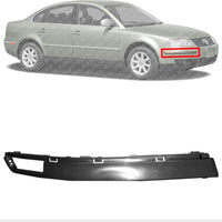 Front Bumper Trim Molding Right Passenger Side Direct Replacement Compatible With 2001-2005 Volkswagen Passat VW1047101 3B0807718CGRU