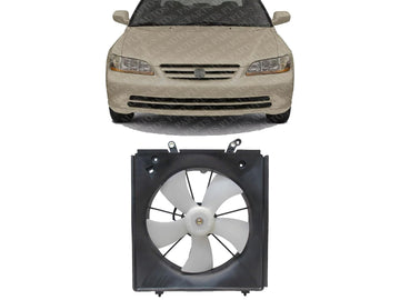 Front Radiator Single Fan Assembly Direct Replacement Compatible with 1998-2002 Honda Accord / 1999-2003 Acura CL/TL HO3115111 19020P8CA01-PFM 19030P8CA01 19015P8CA01