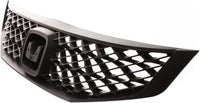 Front Bumper Cover Primed + Upper Grille Textured Shell & Insert Direct Replacement Compatible With 2009-2011 Honda Civic HO1000262 HO1200199 04711SVAA80ZZ 71121SVAA50