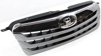 Front Bumper Upper Grille Silver Shell With Textured Insert Direct Replacement Compatible With 2010-2012 Subaru Outback SU1200143 91121AJ04B